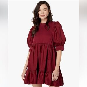 En Saison Burgundy Mini Dress